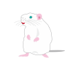 可愛い白ネズミのイラスト年賀状素材
