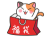 福袋とかわいいミケ猫