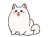 かわいいポメラニアン、白