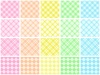 パステル チェック柄 斜め 20種セット