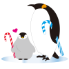 クリスマスのペンギン親子