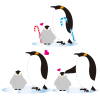 クリスマスのペンギン親子セット