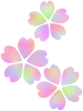 桜の花模様壁紙カラフル背景素材イラスト。透過PNG