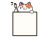 習字筆を持った三毛猫とフレーム