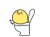 トイレに座るヒヨコ