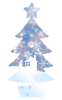 雪景色のクリスマスツリー　透過png