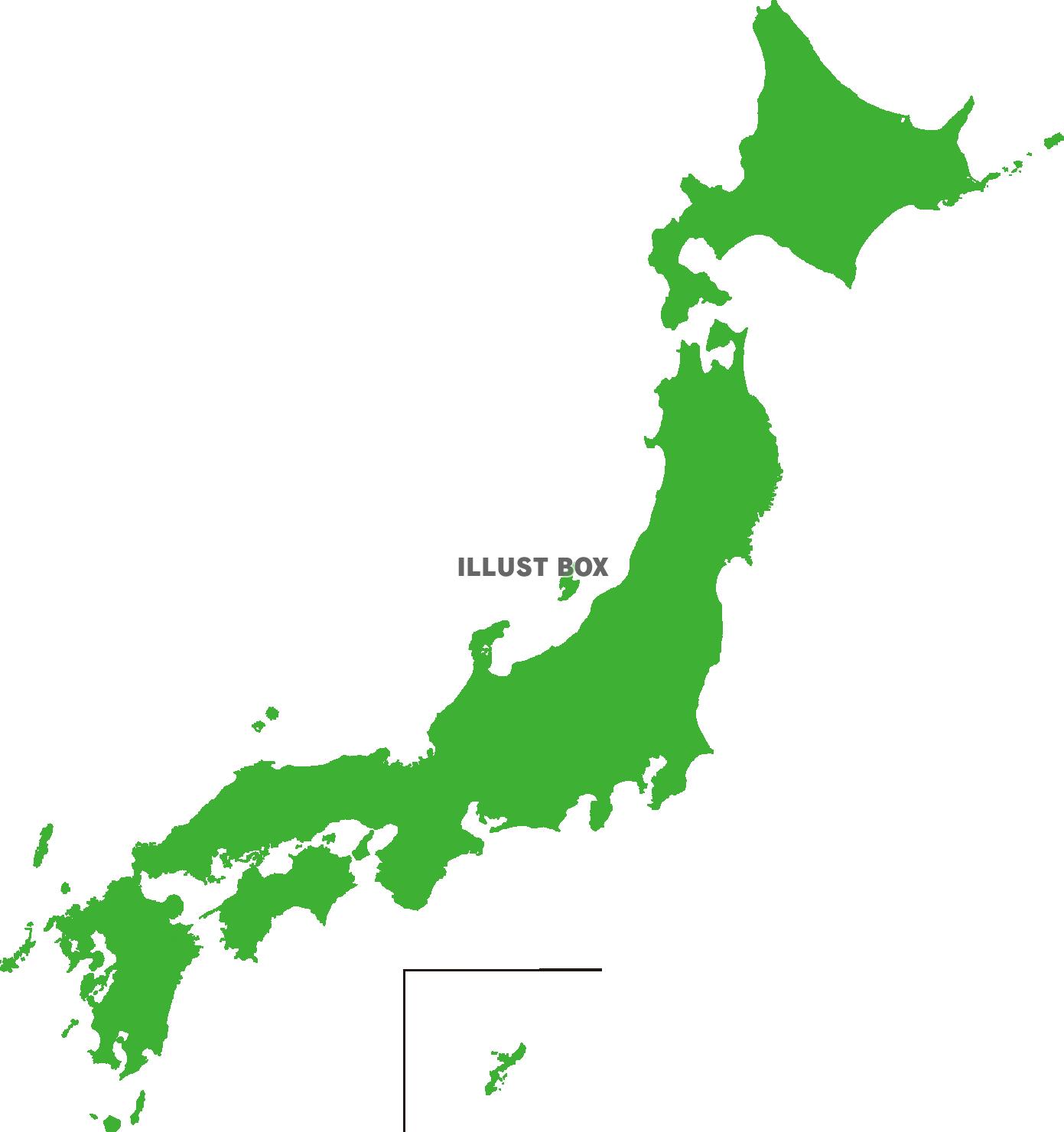 日本地図データ　日本列島　