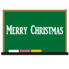 黒板とクリスマス文字