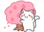 桜の木と白猫