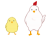 ひよことニワトリ