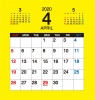 2020年　卓上カレンダー4月分（フロッピー・MOサイズ）