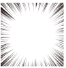 集中線・効果線・細線（漫画）素材☆正方形白黒【背景画・フレーム】