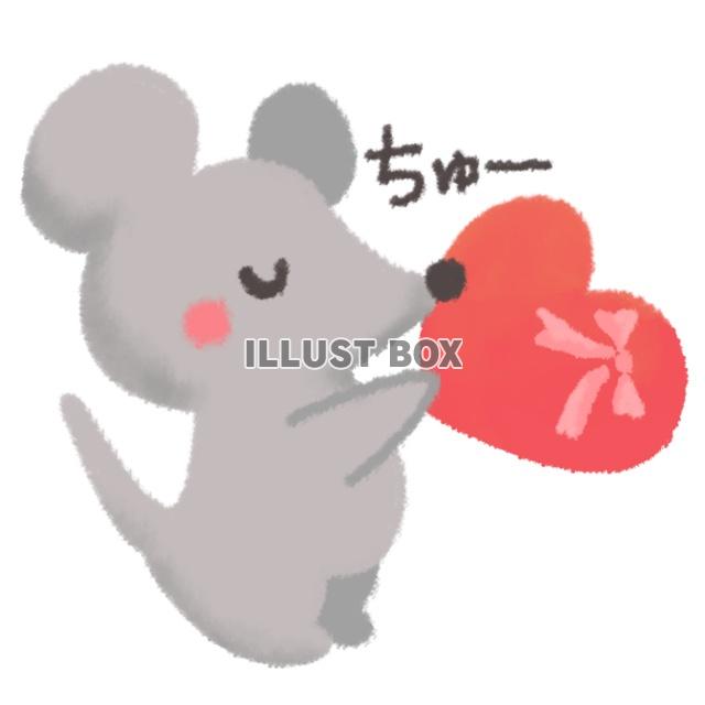 無料イラスト 愛のネズミ