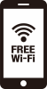 FREE WiFi-（フリーワイファイ）スマホ・携帯アイコン