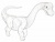 ブラキオサウルス 線画 塗り絵素材