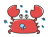 かわいい蟹座と星