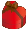 ハートのプレゼントボックス01(リボン、箱、誕生日、クリスマス、バレンタイン、ホ