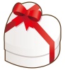 ハートのプレゼントボックス02(リボン、箱、誕生日、クリスマス、バレンタイン、ホ