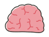 シンプルな手描きの脳