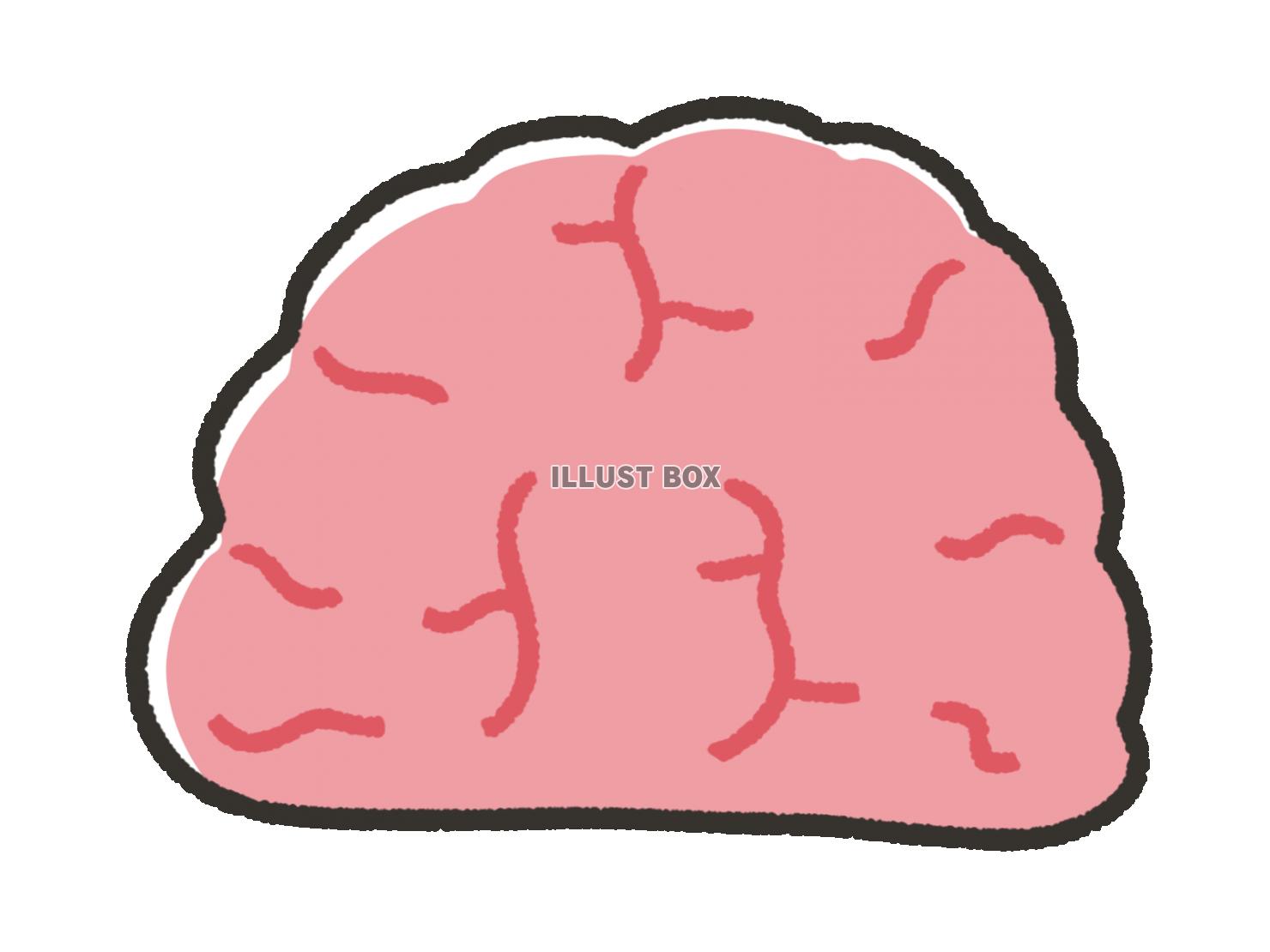 シンプルな手描きの脳
