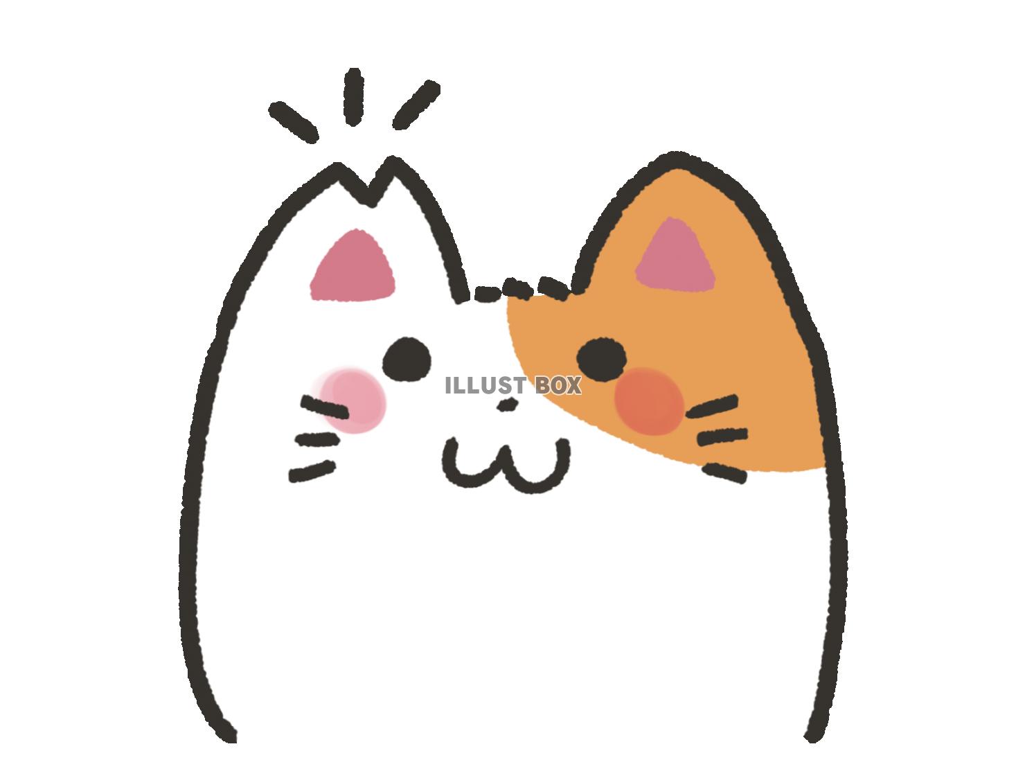 無料イラスト 耳カットをしたかわいい猫