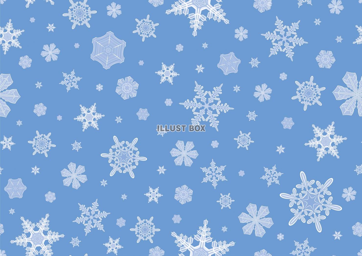 雪の結晶　冬イメージ　シームレスパターン