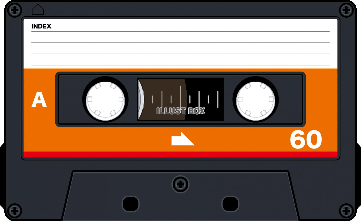 無料イラスト カセットテープ