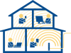  家庭　wifi 無線lan 説明図 ピクトグラム