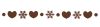 ハートと雪の結晶ライン　透過png