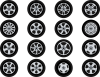 いろいろな車のタイヤとホイール　セット