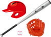 野球用具　用品　グローブとバットとヘルメットとボール　スポーツギア　