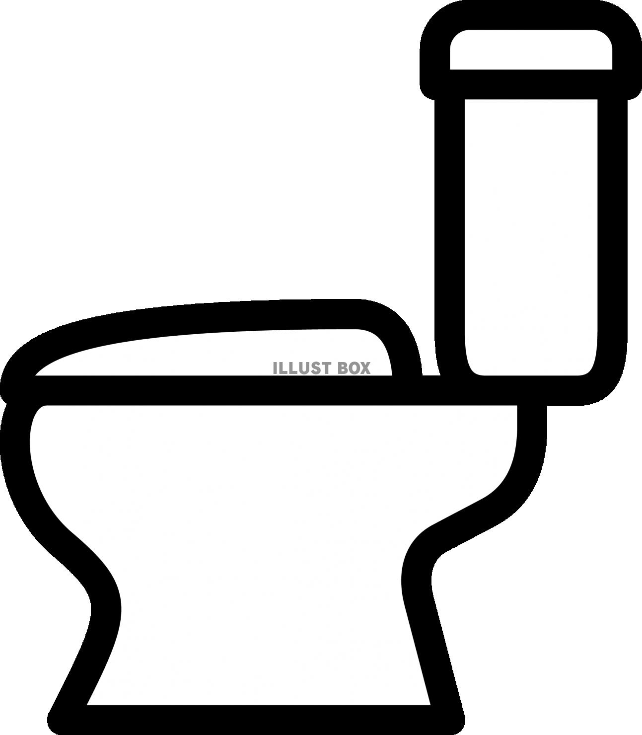 無料イラスト 洋式水洗トイレ 便器 ピクトグラム