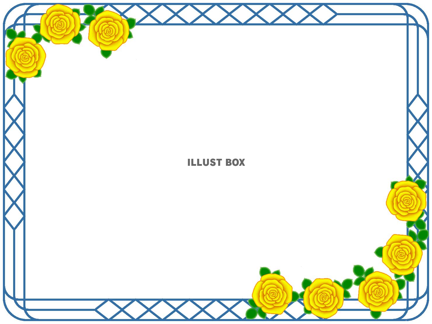フレーム 枠素材 バラ イラスト無料
