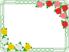 薔薇の花フレーム花模様飾り枠素材イラスト。透過PNG