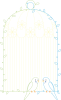 一筆書きの鳥かごとインコのフレーム