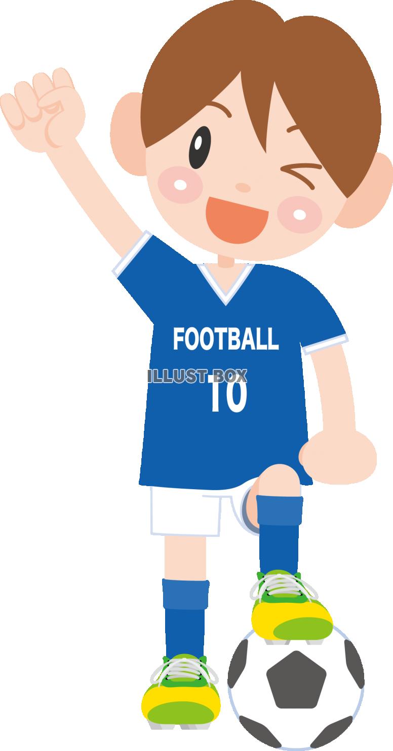 無料イラスト 少年 サッカー キャラクター