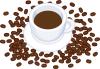 コーヒーとコーヒー豆 コーヒーカップ