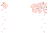 満開の桜の花びらが散るイラスト