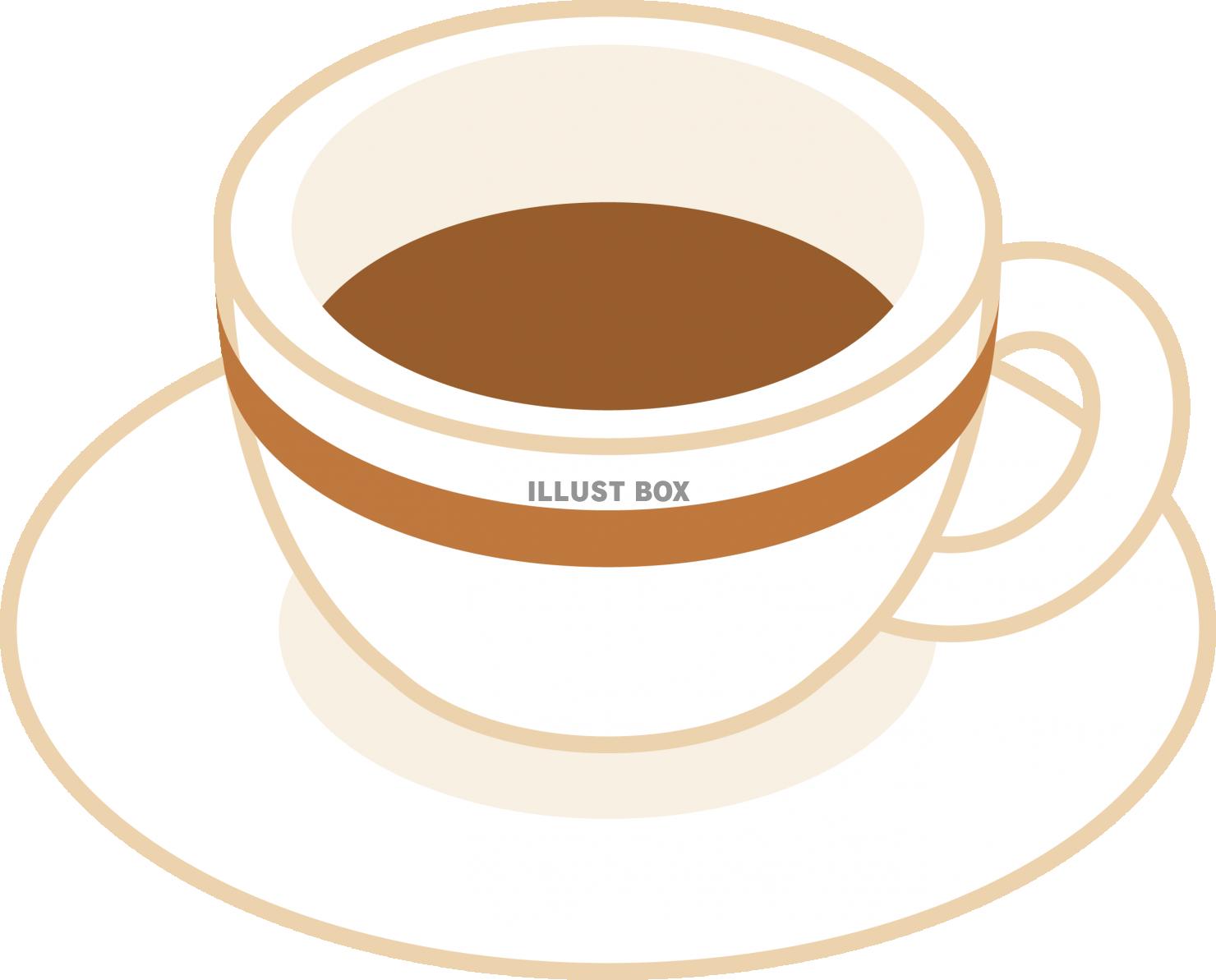 無料イラスト シンプルな コーヒーカップ