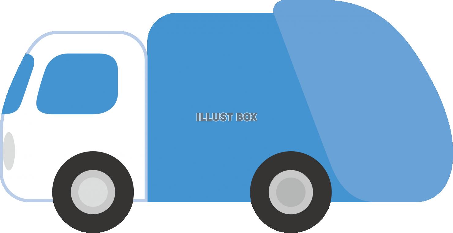無料イラスト シンプルなゴミ収集車
