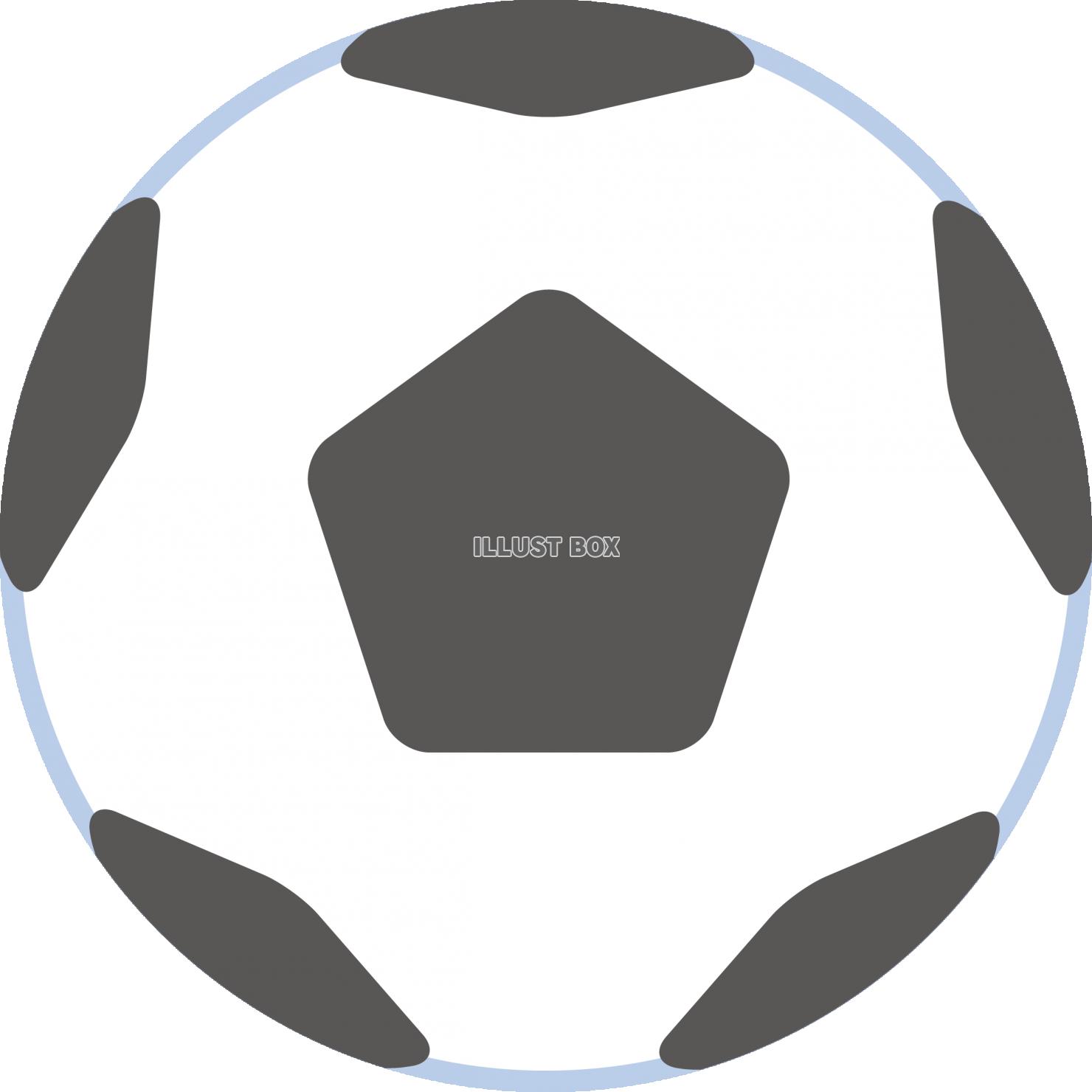 無料イラスト シンプルなサッカーボール