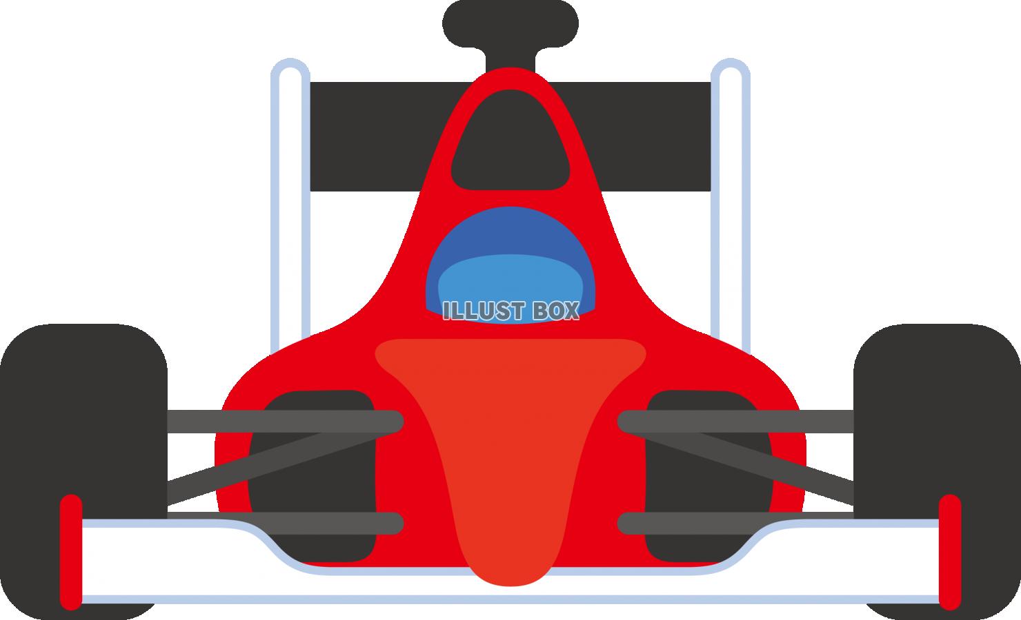 無料イラスト シンプルなレーシングカー F1
