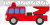 シンプルな消防車　はしご車