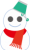 シンプルな雪だるま
