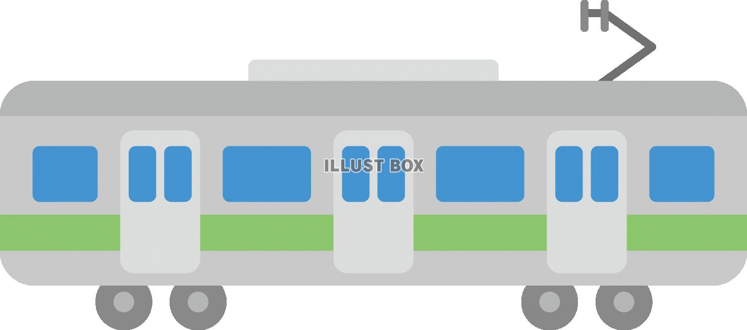 無料イラスト シンプルな電車 列車