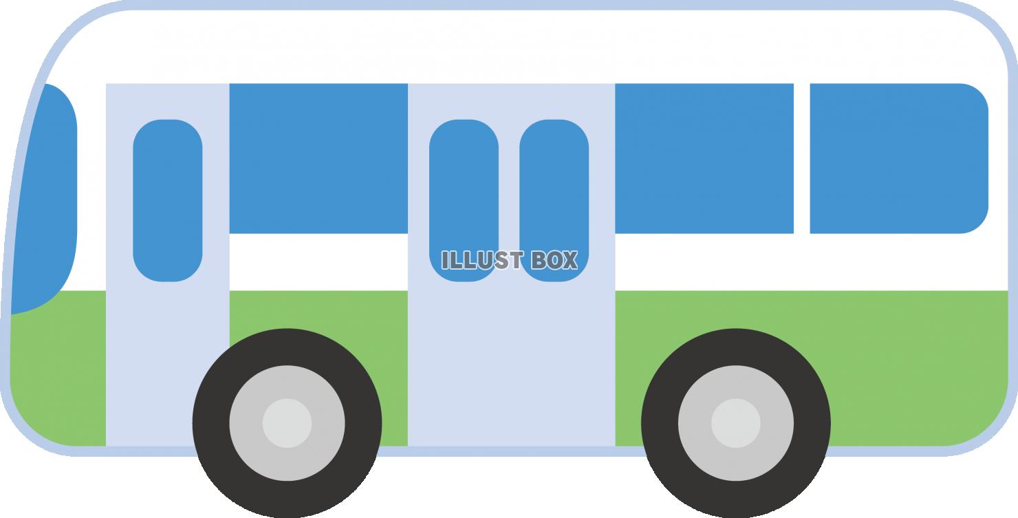 無料イラスト シンプルなバス