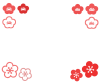 梅の枠フレーム　透過png