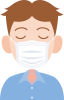 マスクをする男性