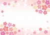 桜の和風フレームイラスト01