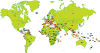 世界の国旗と世界地図